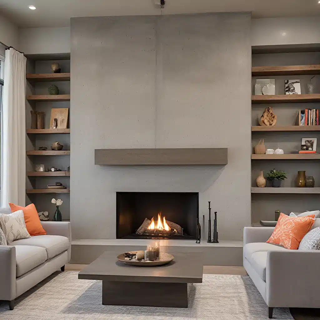 Concrete Fireplace Surrounds: Elevating Kansas City Living Room Aesthetics