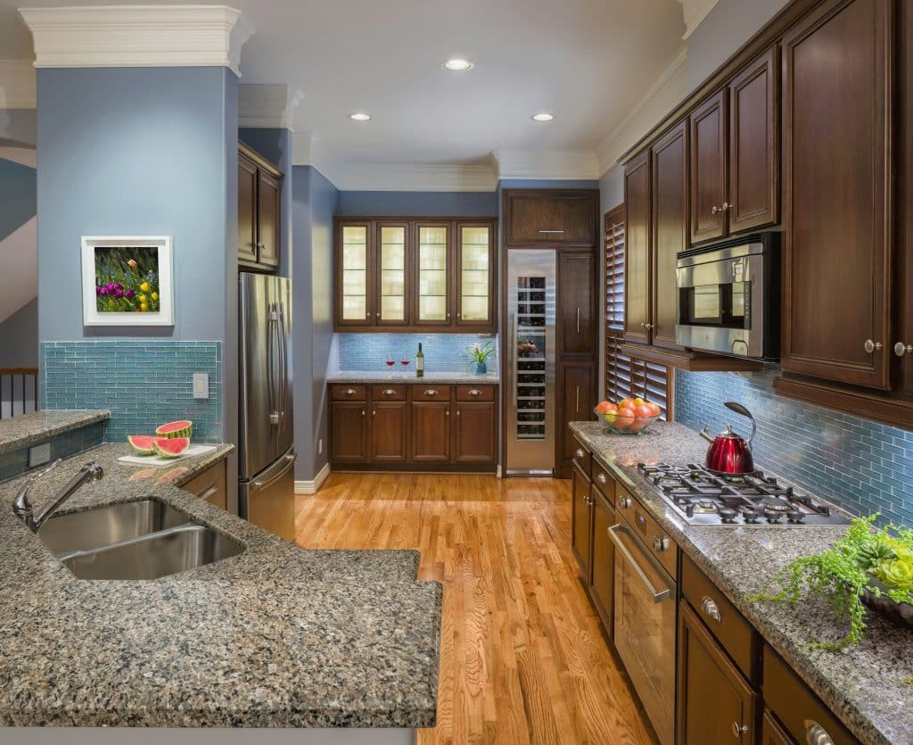 Countertops in modern kitchen